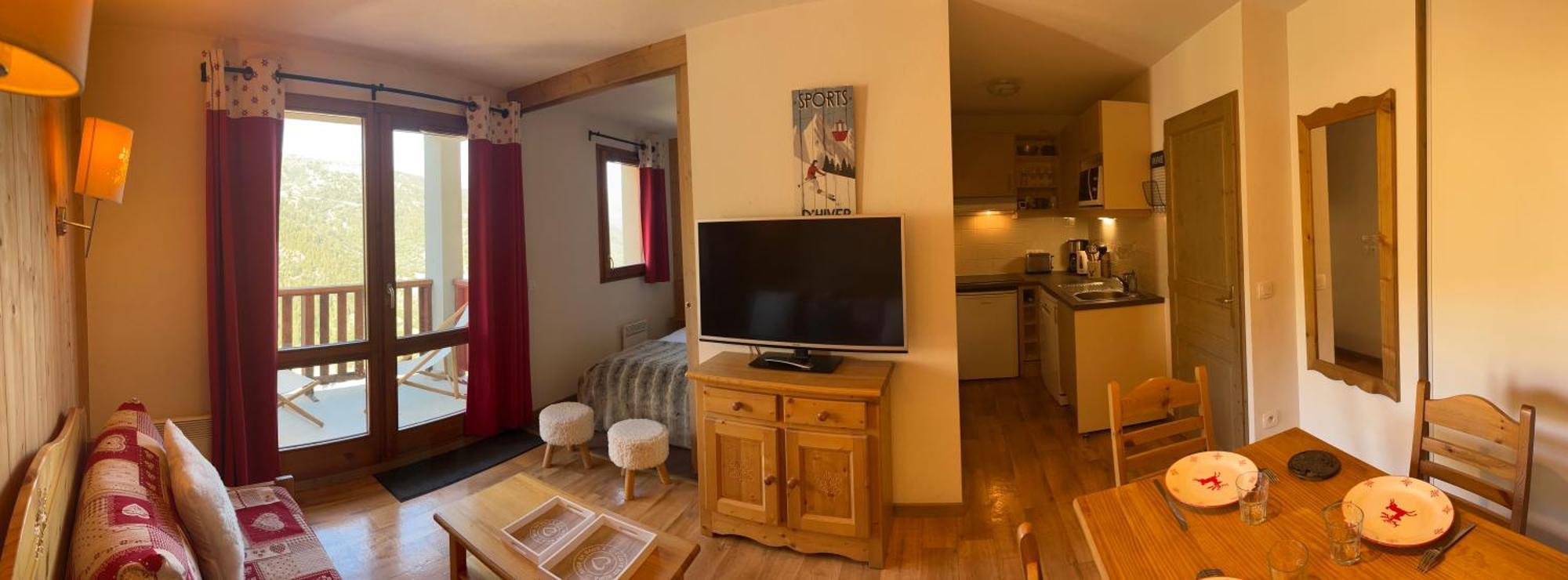 Cosy Montagne Apartment Valmeinier Bagian luar foto